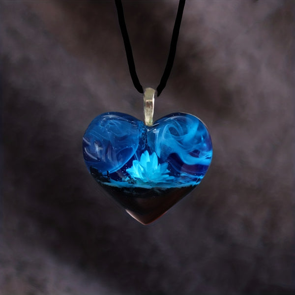 The Blue Heart Mountain Necklace