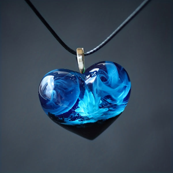 The Blue Heart Mountain Necklace